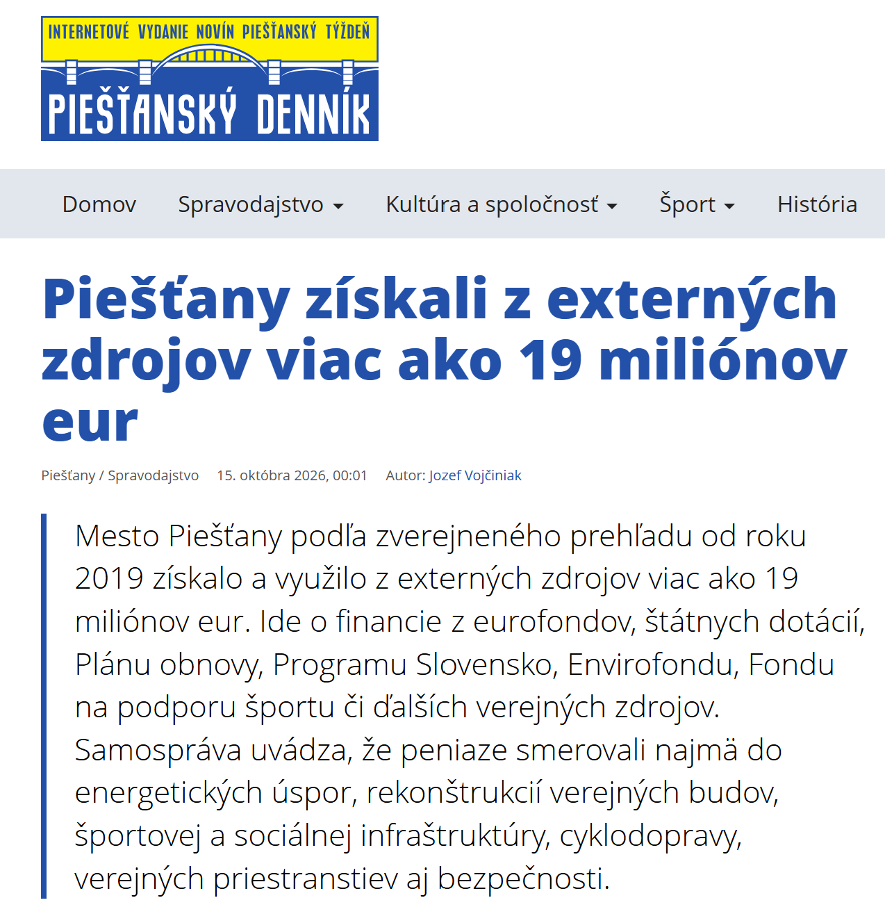 Ako chcel Piešťanský týždeň urobiť z radnice hrdinov, no zabudol si zapnúť kalkulačku!